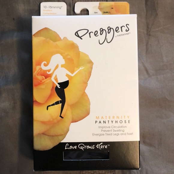 Preggers Black Compression Maternity Pantyhose